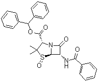 CAS # 69780-18-3, (2S,5R,6S)-6-(Benzoylamino)-3,3-dimethyl-7-oxo-4-thia-1-azabicyclo[3.2.0]heptane-2-carboxylic acid diphenylmethyl ester 4-oxide