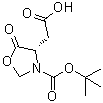 CAS # 69875-20-3, (4S)-3-[(1,1-Dimethylethoxy)carbonyl]-5-oxo-4-oxazolidineacetic acid