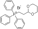 structure of CAS# 69891-92-5, 2-(1,3-二氧己环-2-基)乙基三苯基溴化膦