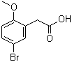 structure of CAS# 7017-48-3, 5-溴-2-甲氧基苯乙酸