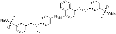 CAS # 70210-06-9 (12220-20-1), Acid Red 119, C.I. 262085, 3-[[Ethyl[4-[2-[4-[2-(3-sulfophenyl)diazenyl]-1-naphthalenyl]diazenyl]phenyl]amino]methyl]benzenesulfonic acid sodium salt (1:2)