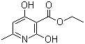 structure of CAS# 70254-52-3, Ethyl 2,4-dihydroxy-6-methyl-3-pyridinecarboxylate