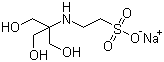 structure of CAS# 70331-82-7, N-(Tris(hydroxymethyl)methyl)-2-aminoethanesulfonic acid sodium salt