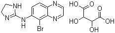 structure of CAS# 70359-46-5, 酒石酸溴莫尼定