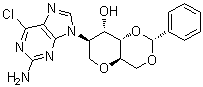 CAS # 705967-79-9, 2-(2-Amino-6-chloro-9H-purin-9-yl)-1,5-anhydro-2-deoxy-4,6-O-[(R)-phenylmethylene]-D-altritol