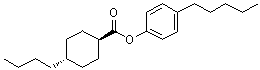 trans-4-Butylcyclohexanecarboxylic acid 4-pentylphenyl ester molecular structure (CAS 70602-95-8)