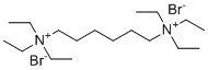 CAS # 7072-43-7, N1,N1,N1,N6,N6,N6-Hexaethylhexane-1,6-diaminium bromide, triethyl-[6-(triethylazaniumyl)hexyl]azanium dibromide