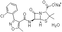 structure of CAS# 7081-44-9, Cloxacillin sodium