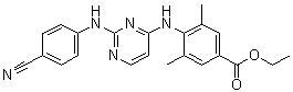 CAS # 708254-90-4, 4-[[2-[(4-Cyanophenyl)amino]-4-pyrimidinyl]amino]-3,5-dimethylbenzoic acid ethyl ester