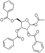 CAS # 70832-64-3, alpha-D-Ribofuranose 1-acetate 2,3,5-tribenzoate, 1-O-Acetyl-2,3,5-tri-O-benzoyl-alpha-D-ribofuranose