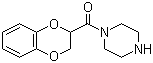 structure of CAS# 70918-00-2, 1-(1,4-Benzodioxane-2-carbonyl)piperazine