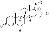 CAS # 71-58-9, Medroxyprogesterone 17-acetate, Hydroxymethylprogesterone acetate, 17alpha-Acetoxy-6-alpha-methylpregn-4-ene-3,20-dione, 17a-Hydroxy-6a-methyl-4-pregnene-3,20-dione acetate, Depo-provera