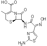 CAS 登录号：71091-93-5, (6R,7R)-7-[[(2Z)-2-(2-氨基-4-噻唑基)-2-(羟基亚氨基)乙酰基]氨基]-3-甲基-8-氧代-5-硫杂-1-氮杂双环[4.2.0]辛-2-烯-2-羧酸
