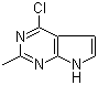 structure of CAS# 71149-52-5, 4-Chloro-2-methyl-1H-pyrrolo[2,3-d]pyrimidine