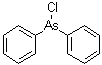 CAS # 712-48-1, Diphenylarsinous chloride, As,As-Diphenylarsinous chloride, CLARK I, Chlorodiphenylarsine, Clark 1, Diphenylarsenic chloride, Diphenylarsinous chloride, Diphenylchloroarsine