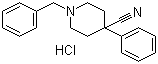 structure of CAS# 71258-18-9, 1-苄基-4-氰基-4-苯基哌啶盐酸盐