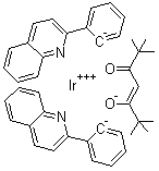 structure of CAS# 713079-03-9, (OC-6-33)-二[2-(2-喹啉基)苯基](2,2,6,6-四甲基-3,5-庚烷二酮)铱
