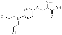 structure of CAS# 7147-15-1, S-[4-[二(2-氯乙基)氨基]苯基]半胱氨酸