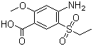 structure of CAS# 71675-87-1, 4-氨基-5-(乙基磺酰基)-2-甲氧基苯甲酸