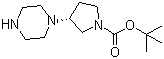 CAS 登录号：717927-58-7, (3R)-3-(1-哌嗪基)-1-吡咯烷羧酸叔丁酯