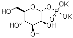structure of CAS# 71888-67-0, alpha-D-吡喃甘露糖 1-磷酸酯二钾盐