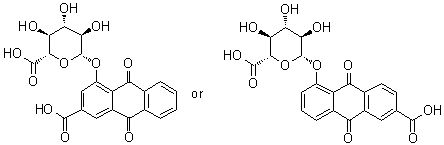 CAS # 71938-10-8, 3(or 6)-Carboxy-9,10-dihydro-9,10-dioxo-1-anthracenyl beta-D-glucopyranosiduronic acid