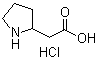 structure of CAS# 71985-79-0, 2-吡咯烷基乙酸盐酸盐