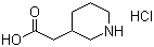 structure of CAS# 71985-81-4, 3-哌啶乙酸盐酸盐