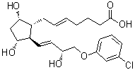 CAS # 72029-43-7, 5,6-trans-(±)-Cloprostenol, (5E)-rel-7-[(1R,2R,3R,5S)-2-[(1E,3R)-4-(3-Chlorophenoxy)-3-hydroxy-1-buten-1-yl]-3,5-dihydroxycyclopentyl]-5-heptenoic acid