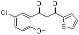 CAS # 7209-69-0, 1-(5-Chloro-2-hydroxyphenyl)-3-(2-thienyl)-1,3-propanedione, NSC 79391