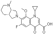structure of CAS# 721970-37-2, 1-环丙基-6-氟-1,4-二氢-8-甲氧基-7-[(4aS,7aS)-八氢-1-甲基-6H-吡咯并[3,4-b]吡啶-6-基]-4-氧代-3-喹啉羧酸