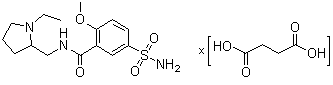 CAS 登录号：72306-58-2, 舒必利琥珀酸盐