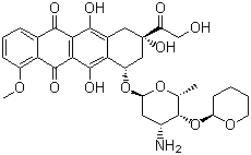 structure of CAS# 72496-41-4, Pirarubicin
