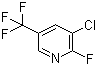 structure of CAS# 72537-17-8, 3-Chloro-2-fluoro-5-(trifluoromethyl)pyridine