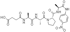 CAS # 72682-69-0, N-(3-Carboxy-1-oxopropyl)-L-alanyl-L-alanyl-L-prolyl-N-(4-nitrophenyl)-L-alaninamide