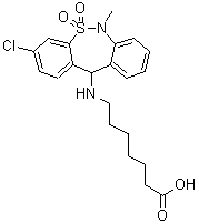 Tianeptine molecular structure (CAS 72797-41-2)