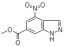 structure of CAS# 72922-61-3, Methyl 4-nitro-1H-indazole-6-carboxylate