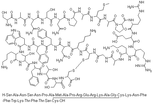 structure of CAS# 73032-94-7, 生长抑素-28