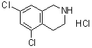 structure of CAS# 73075-47-5, 5,7-Dichloro-1,2,3,4-tetrahydro-isoquinoline hydrochloride