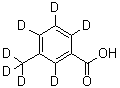 CAS # 733046-94-1, 5-(Methyl-d<sub>3</sub>)benzoic-2,3,4,6-d<sub>4</sub> acid