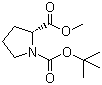 Boc-D-脯氨酸甲酯分子结构 (CAS 73323-65-6)