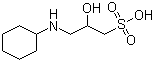 structure of CAS# 73463-39-5, 3-(Cyclohexylamino)-2-hydroxy-1-propanesulfonic acid