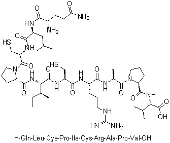 CAS 登录号：735329-46-1, L-谷氨酰胺酰-L-亮氨酰-L-半胱氨酰-L-脯氨酰-L-异亮氨酰-L-半胱氨酰-L-精氨酰-L-丙氨酰-L-脯氨酰-L-缬氨酸