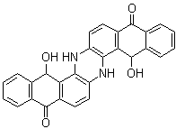CAS # 73545-20-7, 5,14-Dihydroxy-14,15-dihydrodinaphtho[2,3-a:2',3'-h]phenazine-9,18(5H,6H)-dione, 5,6,14,15-Tetrahydro-5,14-dihydroxy-9,18-anthrazinedione