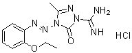 4-[(2-Ethoxyphenyl)azo]-4,5-dihydro-3-methyl-5-oxo-1H-1,2,4-triazole-1-carboximidamide monohydrochloride molecular structure (CAS 73612-27-8)