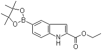 structure of CAS# 736990-02-6, 2-Ethoxycarbonylindole-5-boronic acid pinacol ester