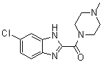 structure of CAS# 73903-17-0, (6-Chloro-1H-benzimidazol-2-yl)(4-methyl-1-piperazinyl)methanone
