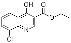 structure of CAS# 73987-37-8, 8-Chloro-4-hydroxyquinoline-3-carboxylic acid ethyl ester