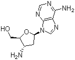 structure of CAS# 7403-25-0, 3'-氨基-2',3'-双脱氧腺苷