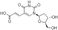 structure of CAS# 74131-06-9, (2E)-3-[1-(2-Deoxy-beta-D-erythro-pentofuranosyl)-1,2,3,4-tetrahydro-2,4-dioxo-5-pyrimidinyl]-2-propenoic acid